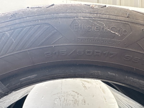 2x 215/50/17 W GOODYEAR EfficientGrip Performance 2 2021 4.6mm Part Worn Tyres